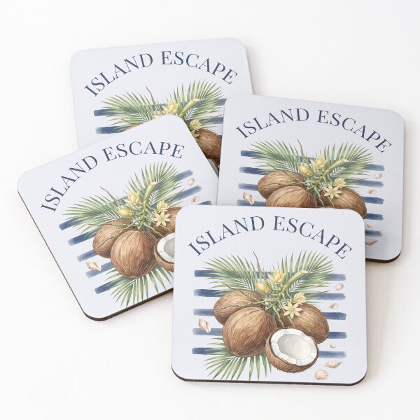 Item preview, Island Escape – Coconut Tropical Design designed and sold by Sea Gem.