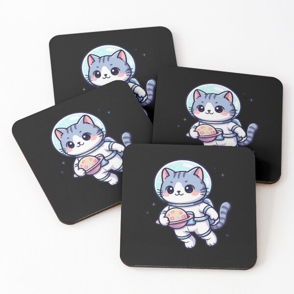 Item preview, Cute Astronaut Cat Holding a Planet | Kawaii Space Cat T-Shirt designed and sold by Nuttajak.