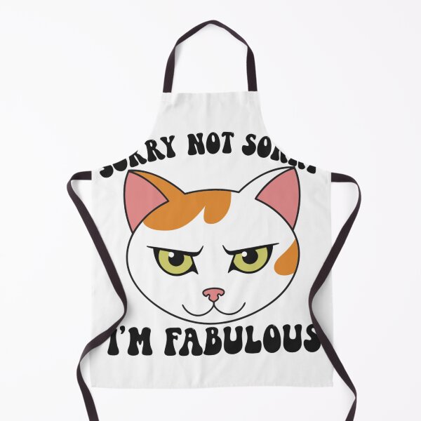 Item preview, Sorry Not Sorry I'm Fabulous Cat T-Shirt | Sassy Black Cat Graphic Tee | Funny Cat Lover Gift Design designed and sold by Charonde.