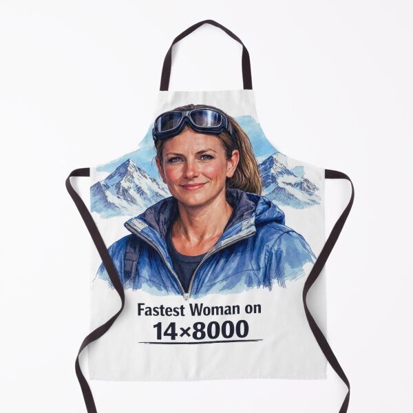 Item preview, Fastest Woman 14×8000 m Mountaineering Art designed and sold by GabeMountainArt.