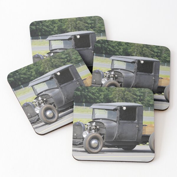 Item preview, 1929 Ford Model A Pickup Hot Rod - Black Primer Flatbed Truck designed and sold by Peter Kraaibeek | Generative Designs and Car Art.