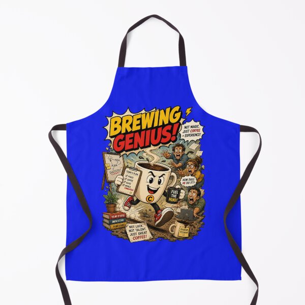 Item preview, Brewing Genius – Funny Comic Design designed and sold by Mac Sketches.