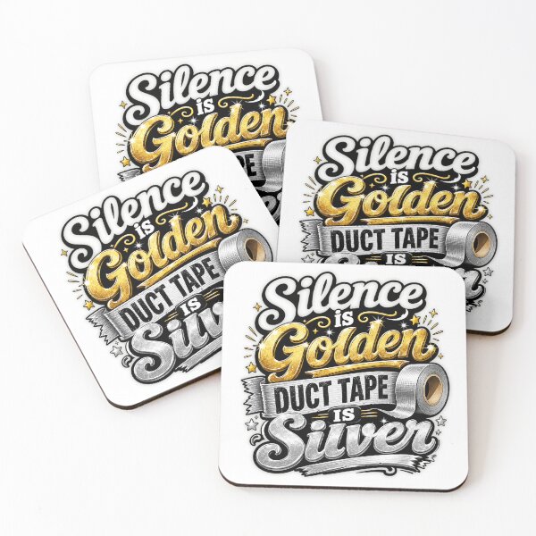 Item preview, Silence is golden duct tape is silver designed and sold by aponwao.