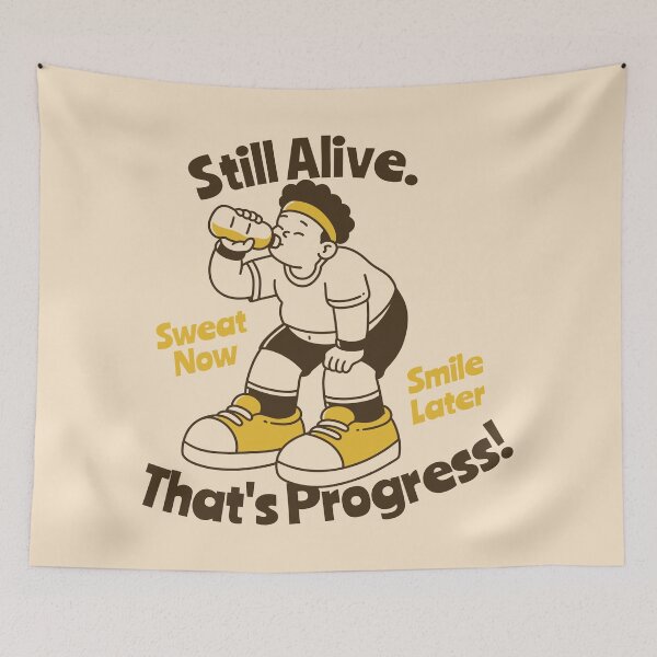 Item preview, Still Alive That's Progress Funny Workout Motivation Gym designed and sold by adipra.