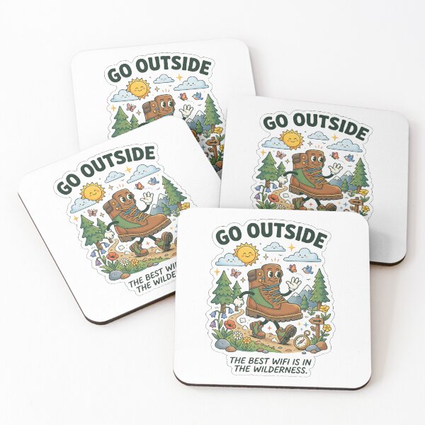 Item preview, Go Outside | Funny Hiking T-Shirt | Outdoor Adventure Graphic | Nature Lover Sticker designed and sold by SAJ Design Studio.