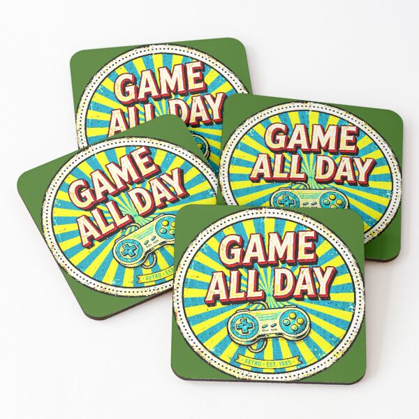 Item preview, Game All Day | Retro Vintage 1985 Gamer Badge designed and sold by AstronautMerch.