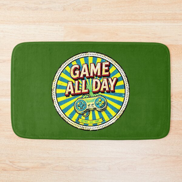 Item preview, Game All Day | Retro Vintage 1985 Gamer Badge designed and sold by AstronautMerch.