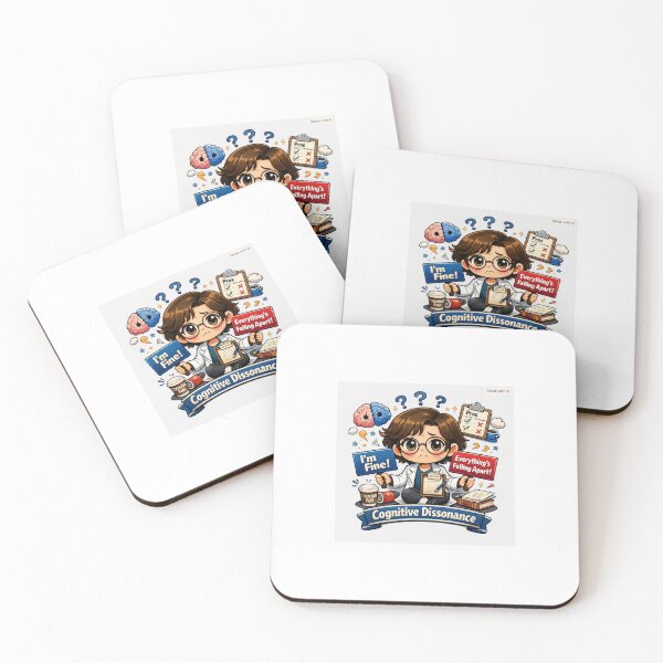 Item preview, Cognitive Dissonance – Chibi Psychology Design | Freudian Slip Co. designed and sold by Freudian Slip Co..