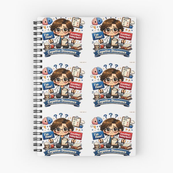 Item preview, Cognitive Dissonance – Chibi Psychology Design | Freudian Slip Co. designed and sold by Freudian Slip Co..