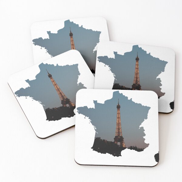 Item preview, France Map Eiffel Tower Paris Landmark Silhouette V4 designed and sold by Maroan93.