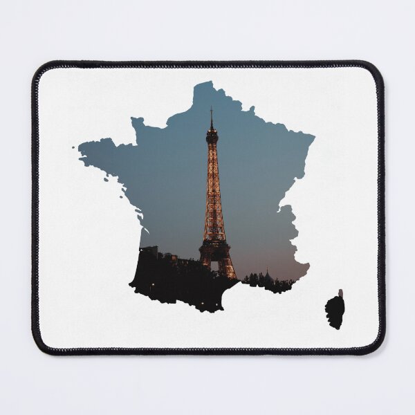 Item preview, France Map Eiffel Tower Paris Landmark Silhouette V4 designed and sold by Maroan93.