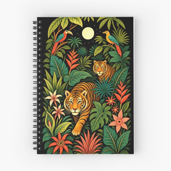 Item preview, Henri Rousseau Inspired Tropical Tiger Jungle Botanical designed and sold by JackCurtis1991.