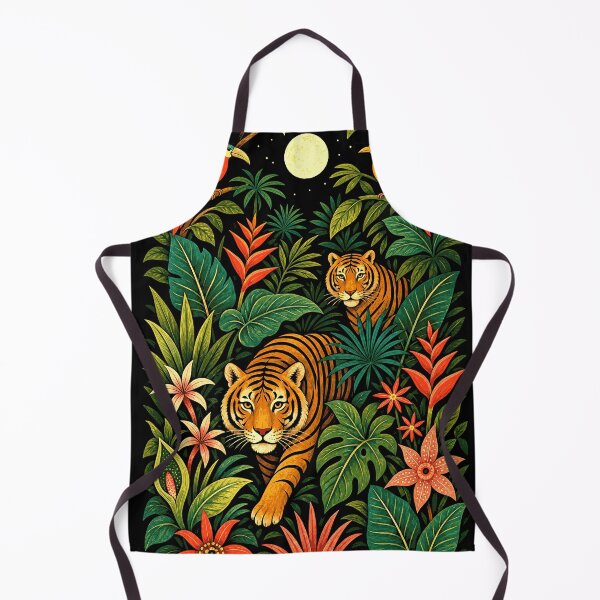 Item preview, Henri Rousseau Inspired Tropical Tiger Jungle Botanical designed and sold by JackCurtis1991.