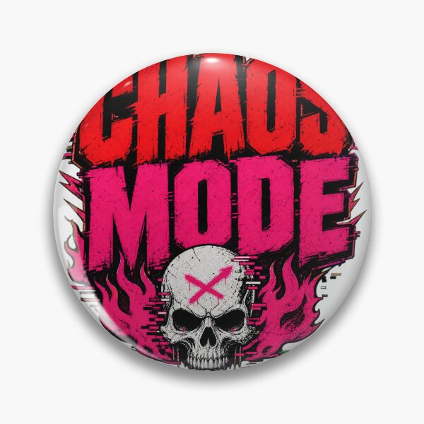 Artikelvorschau, Chaos-Modus – Glitch-Schädel & Neonflammen entworfen und verkauft von Wear-X.