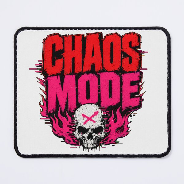 Item preview, Chaos Mode - Glitch Skull & Neon Flames designed and sold by Wear-X.