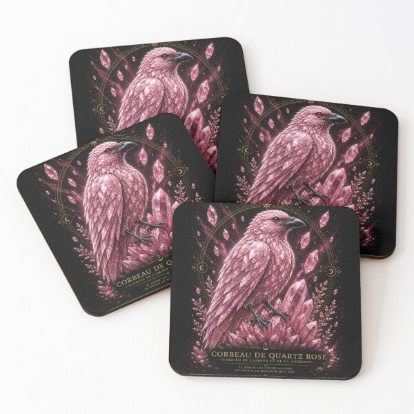 Item preview, Rose quartz raven with delicate reflections designed and sold by Axokris.