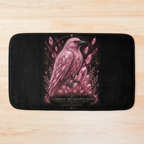 Item preview, Rose quartz raven with delicate reflections designed and sold by Axokris.