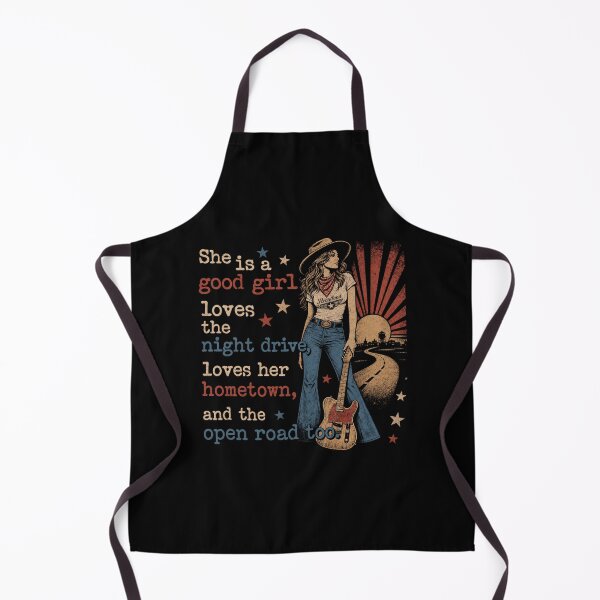 Item preview, She Is a Good Girl Country Western Vintage Cowgirl Shirt Design Retro Country Music Graphic designed and sold by sarahseeger.