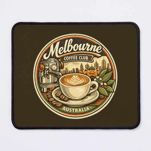 Item preview, Melbourne Coffee Lover Gift Vintage Flat White Australia Retro Café Design designed and sold by Globalcitytees.