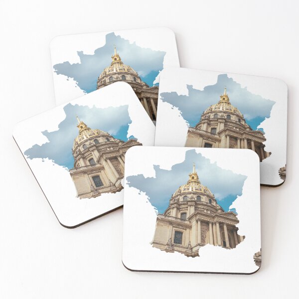 Item preview, France Map Les Invalides Dome Paris Architecture Silhouette designed and sold by Maroan93.