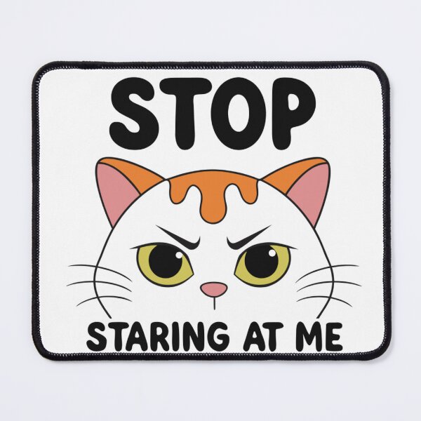 Item preview, Stop Staring At Me Cat T-Shirt | Funny Black Cat Graphic Tee | Cute Sarcastic Cat Lover Gift designed and sold by Charonde.