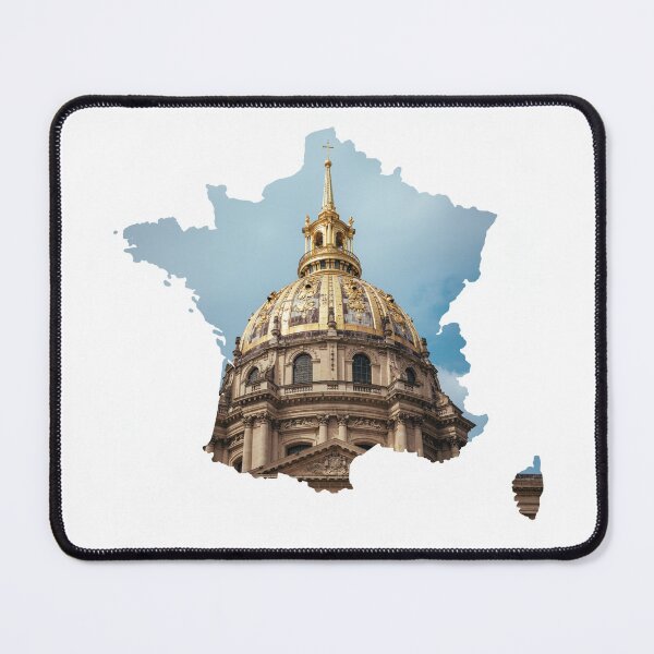 Item preview, France Map Les Invalides Dome Paris Architecture Silhouette V2 designed and sold by Maroan93.