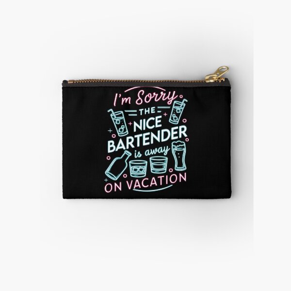 Item preview, I'm Sorry The Nice Bartender Is Away Funny Bartender Vacation Neon T-Shirt designed and sold by ArcaneArtistry.