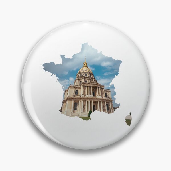 Item preview, France Map Les Invalides Dome Paris Architecture Silhouette V3 designed and sold by Maroan93.