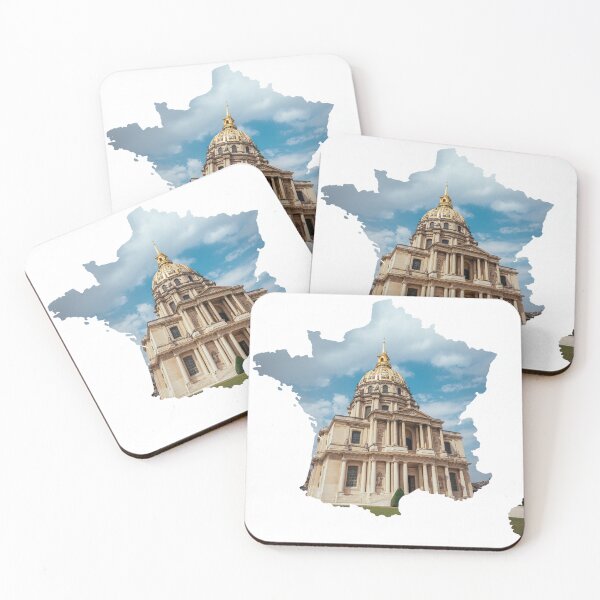 Item preview, France Map Les Invalides Dome Paris Architecture Silhouette V3 designed and sold by Maroan93.