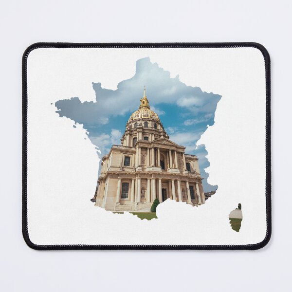Item preview, France Map Les Invalides Dome Paris Architecture Silhouette V3 designed and sold by Maroan93.
