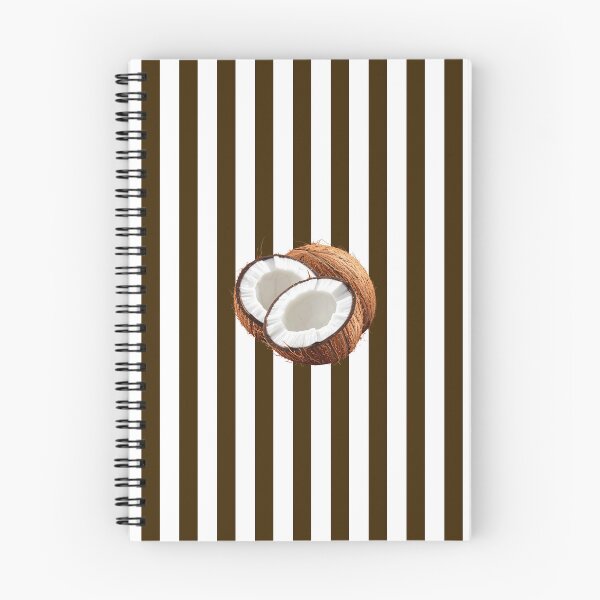 Item preview, Tropical Coconut on Dark Pinstripe Background designed and sold by NOUURRRR.