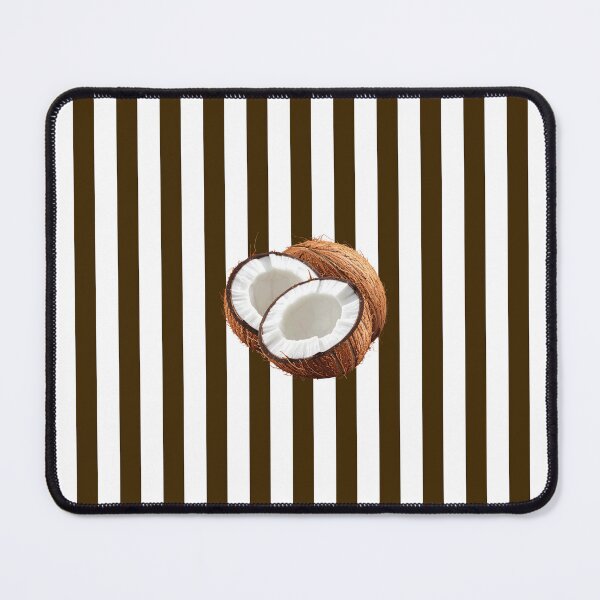 Item preview, Tropical Coconut on Dark Pinstripe Background designed and sold by NOUURRRR.