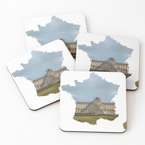 Item preview, France Map Louvre Pyramid Museum Paris Silhouette designed and sold by Maroan93.
