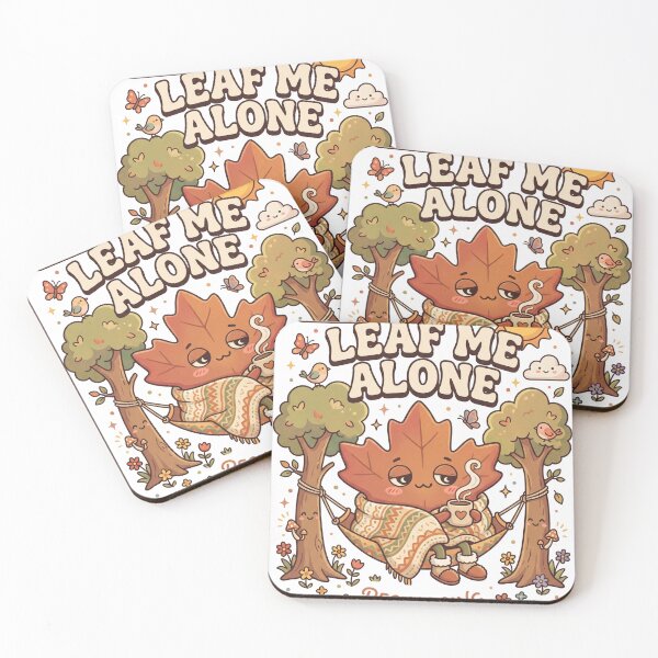 Item preview, Leaf Me Alone | Funny Nature Pun T-Shirt | Cozy Leaf Graphic | Introvert Outdoor Sticker designed and sold by SAJ Design Studio.