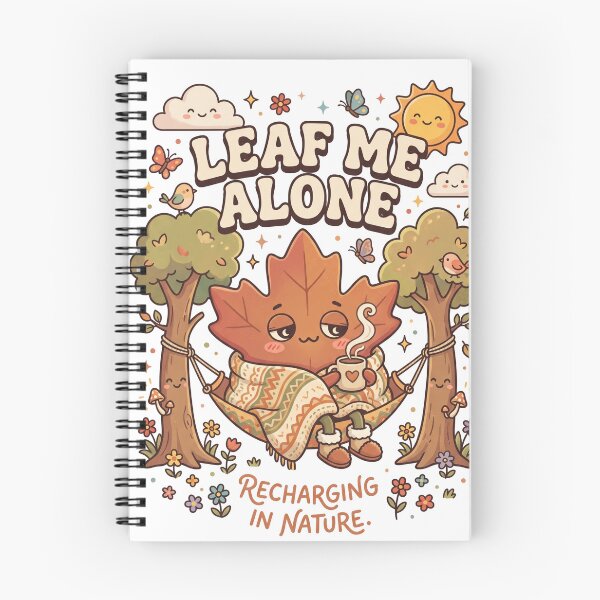Item preview, Leaf Me Alone | Funny Nature Pun T-Shirt | Cozy Leaf Graphic | Introvert Outdoor Sticker designed and sold by SAJ Design Studio.