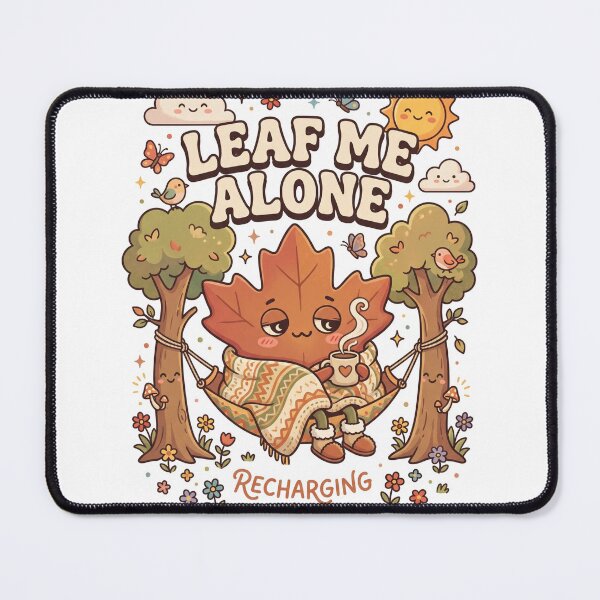 Item preview, Leaf Me Alone | Funny Nature Pun T-Shirt | Cozy Leaf Graphic | Introvert Outdoor Sticker designed and sold by SAJ Design Studio.