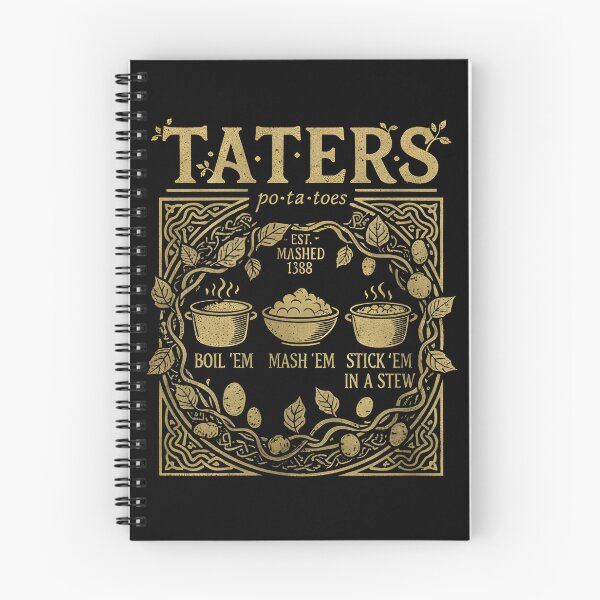 Item preview, Taters Potatoes Boil 'Em Mash 'Em Stick 'Em In A Stew Vintage Fantasy T-Shirt designed and sold by ArcaneArtistry.