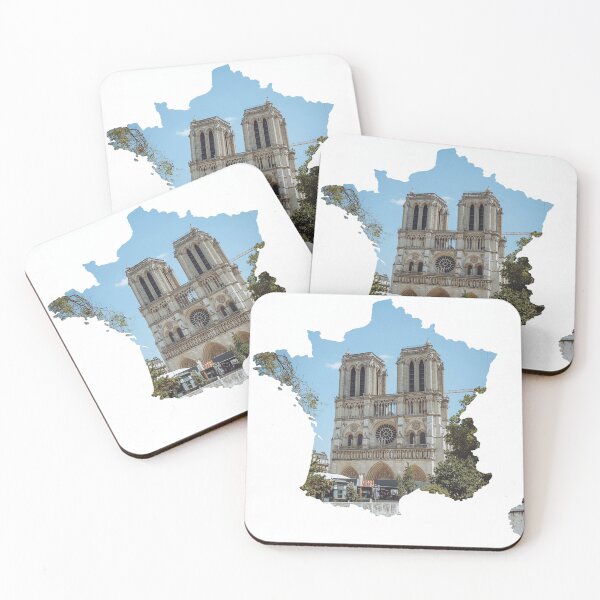 Item preview, France Map Notre Dame Cathedral Paris Architecture Silhouette designed and sold by Maroan93.