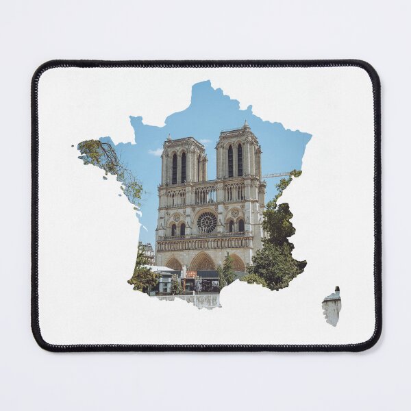 Item preview, France Map Notre Dame Cathedral Paris Architecture Silhouette designed and sold by Maroan93.