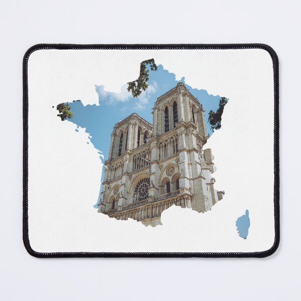 Item preview, France Map Notre Dame Cathedral Paris Architecture Silhouette V2 designed and sold by Maroan93.