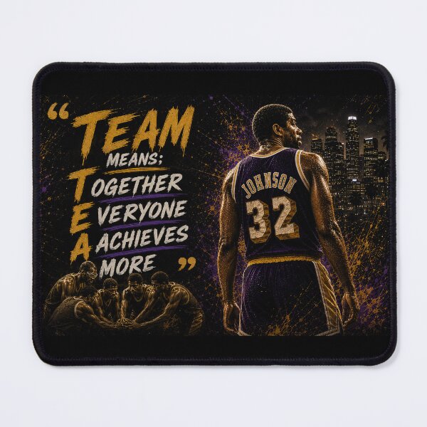Item preview, "TEAM means; Together Everyone Achieves More" Magic Johnson designed and sold by BallerQuotes.