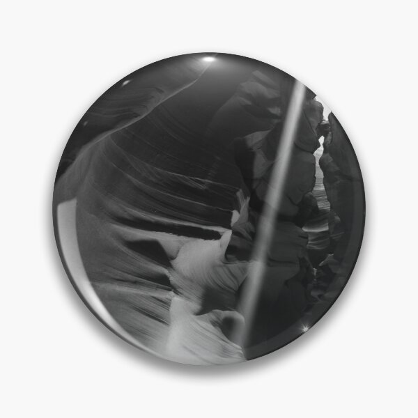 Item preview, Ray of light, sunbeam in sandstone slot canyon nature desert landscape fine art black and white photograph designed and sold by Astrid Arkhangelsky.