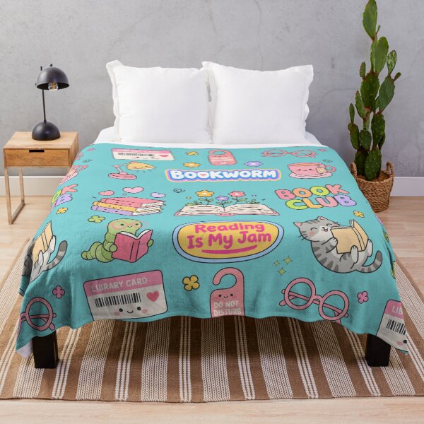 Item preview, Reading Cute Book Lover Pastel Seamless Pattern designed and sold by HowToCanadian.