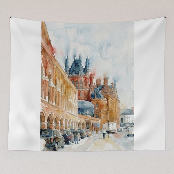 Item preview, St Pancras Station London Watercolor designed and sold by caracatita75.