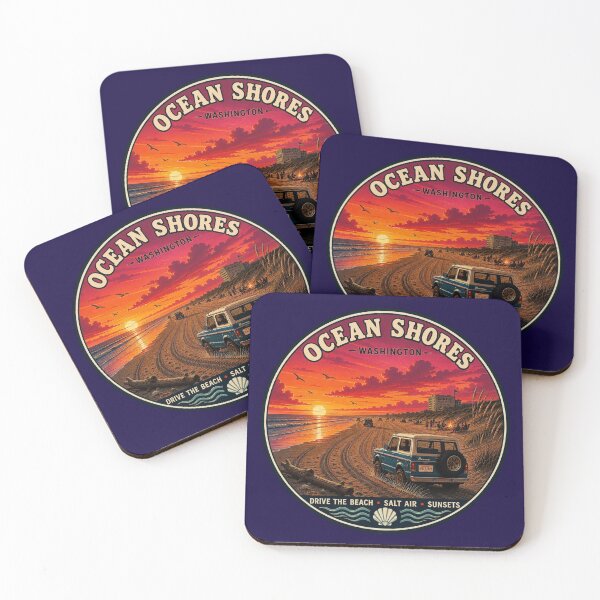 Item preview, Ocean Shores: Beach Drive Sunset designed and sold by Swanny's Custom T-shirt and Gift Designs.