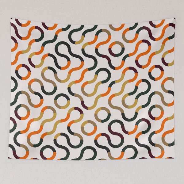 Item preview, Retro Wavy Geometric Pattern Autumn designed and sold by TexSta.