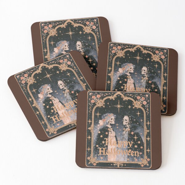 Item preview, Happy Halloween – Skeleton Lovers Gothic Card designed and sold by AL Gothic Whimsy.
