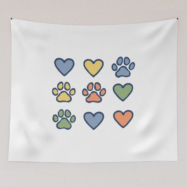 Item preview, Cute Paw Print & Heart Pattern – Colorful Pet Lover Design designed and sold by Gbriel3.