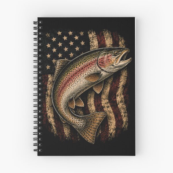 Item preview, American Flag Rainbow Trout Angler designed and sold by SOUFIANE1991.