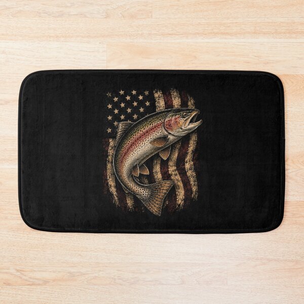 Item preview, American Flag Rainbow Trout Angler designed and sold by SOUFIANE1991.